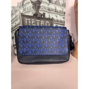 Michael Kors 37S0LHRM2L Harrison Men's Signature Logo Messenger Bag
